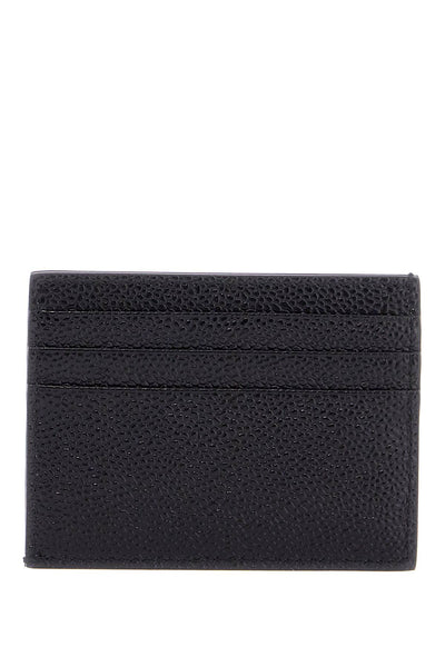 black calfskin credit card holder with note compartment for men MAW031L 00198 BLACK