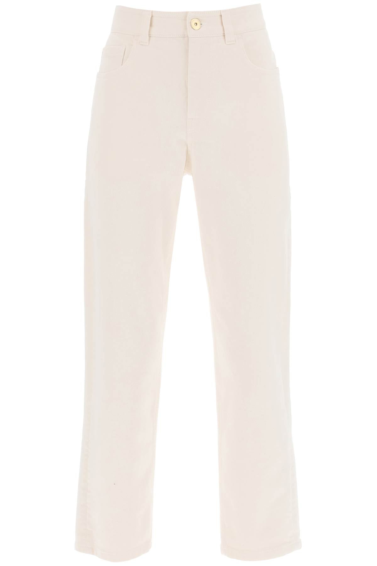 Brunello cucinelli 純棉牛仔褲適合日常穿著。 MB057P5732 ECRU