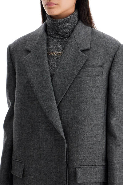 woolen overcoat in canvas fabric MD5739860P GRIGIO SCURO