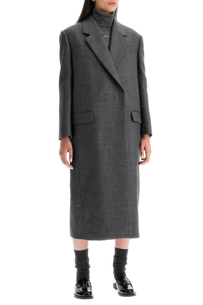 woolen overcoat in canvas fabric MD5739860P GRIGIO SCURO