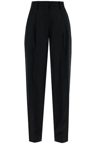 loose straight pants with embell MD588P8731 NERO