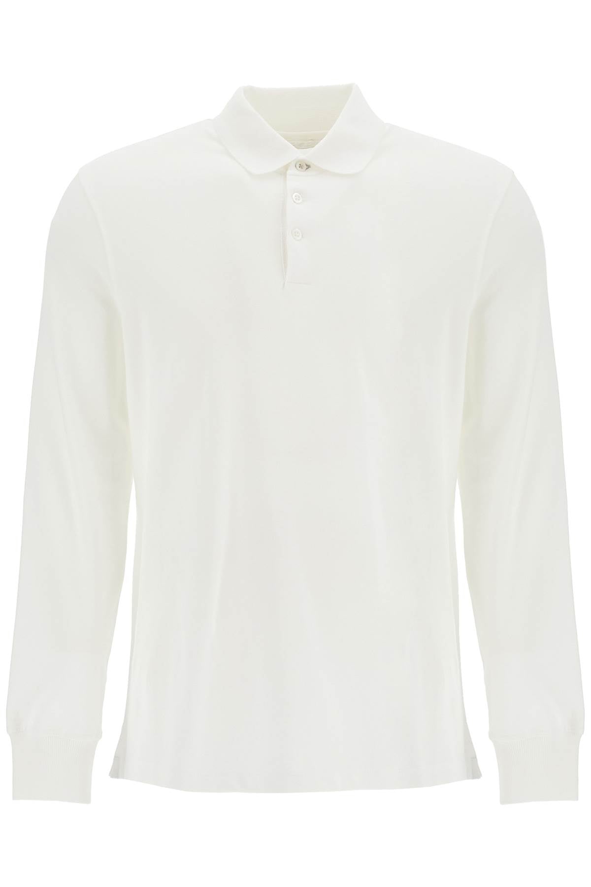 long-sleeved piqué polo ME8548795 OFF WHITE