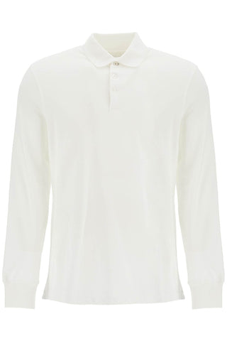 long-sleeved piqué polo ME8548795 OFF WHITE