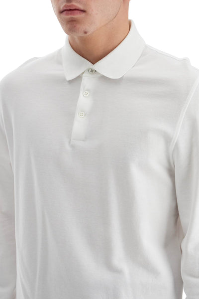 long-sleeved piqué polo ME8548795 OFF WHITE