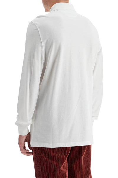 long-sleeved piqué polo ME8548795 OFF WHITE