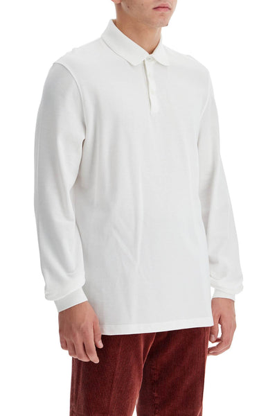 long-sleeved piqué polo ME8548795 OFF WHITE