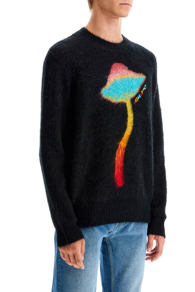 rainbow mushroom sweater MF24 KW 803 01 BLACK / MULTI