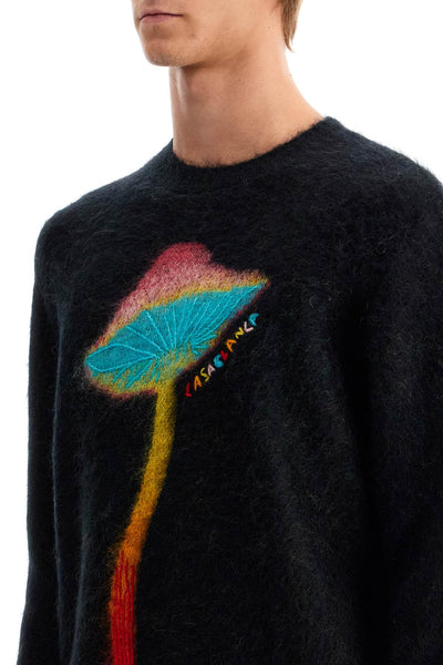 rainbow mushroom sweater MF24 KW 803 01 BLACK / MULTI