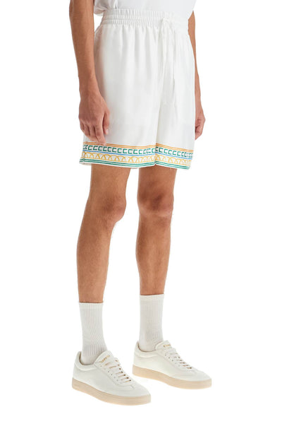 silk bermuda shorts 'crayon temple MF24 TR 012 03 CRAYON TEMPLE TENNIS CLUB