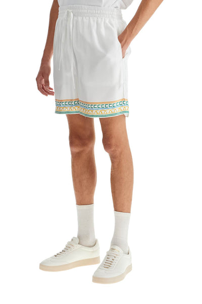 silk bermuda shorts 'crayon temple MF24 TR 012 03 CRAYON TEMPLE TENNIS CLUB