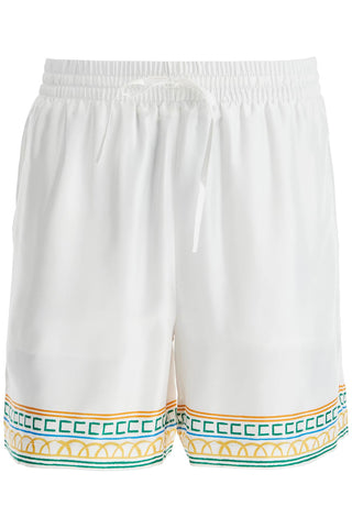 silk bermuda shorts 'crayon temple MF24 TR 012 03 CRAYON TEMPLE TENNIS CLUB