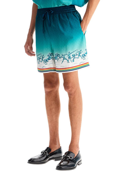 silk bermuda shorts 'the goddess of the MF24 TR 012 07 LA DEESSE DU STADE