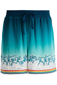 silk bermuda shorts 'the goddess of the MF24 TR 012 07 LA DEESSE DU STADE