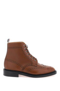 wingtip ankle boots with brogue details MFB204AL0063 MED BROWN