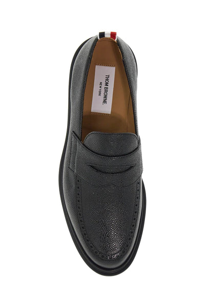 leather loafers MFD054G 00198 BLACK