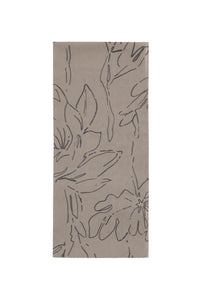 magnolia print silk scar MFOU0019 KAKI