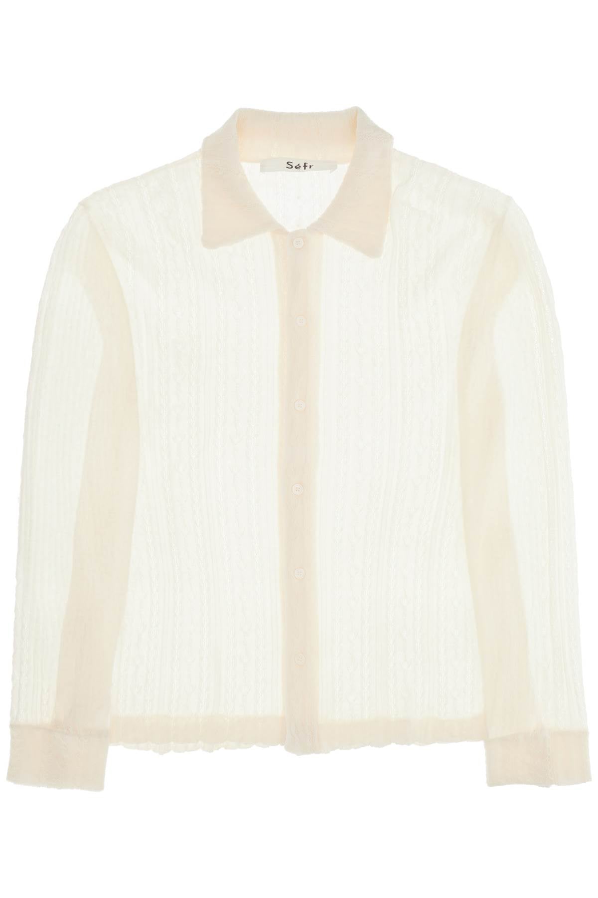 "riku merino wool shirt MFW24RIKU PURE WHITE