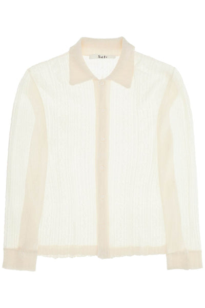 "riku merino wool shirt MFW24RIKU PURE WHITE