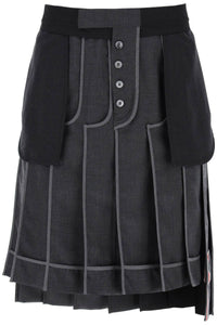inside-out pleated skirt MGC166C00626 DARK GREY