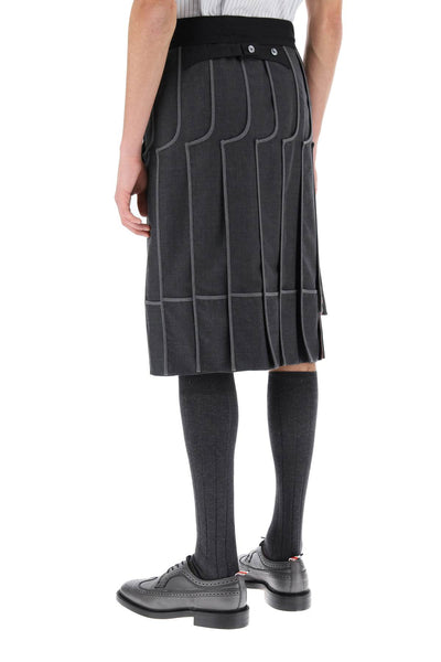 inside-out pleated skirt MGC166C00626 DARK GREY