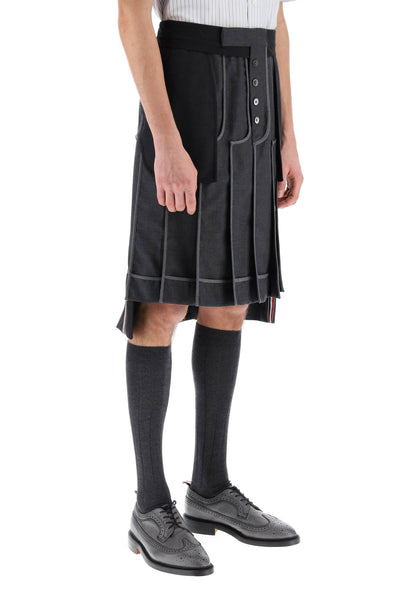 inside-out pleated skirt MGC166C00626 DARK GREY