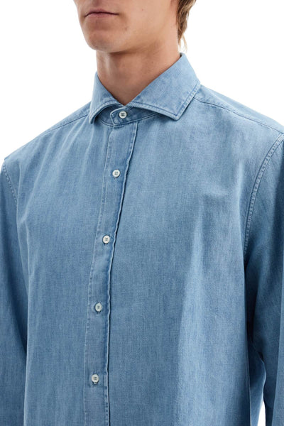 lightweight slim fit denim shirt MH1921718 DENIM CHIARISSIMO