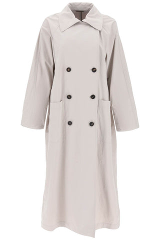 Brunello cucinelli double-breasted trench coat with shiny cuff details MH5739795 QUARZO