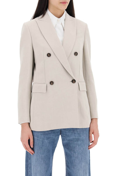 Brunello cucinelli 斜紋布夾克，飾有串珠細節 MH5792350 QUARZO