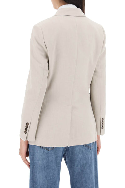 Brunello cucinelli 斜紋布夾克，飾有串珠細節 MH5792350 QUARZO