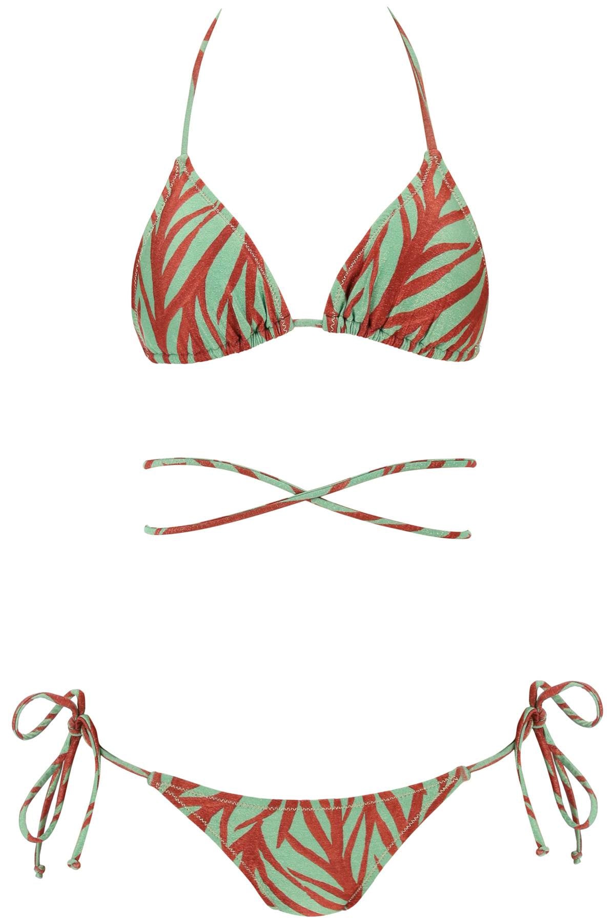 "animal print miami bikini set MIAMI BIKINI SET COLAR LUREX