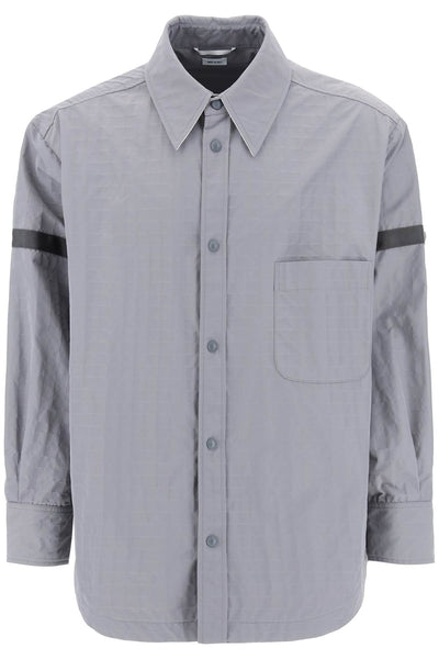 nylon ripstop overshirt in MJO165OF0496 LT GREY