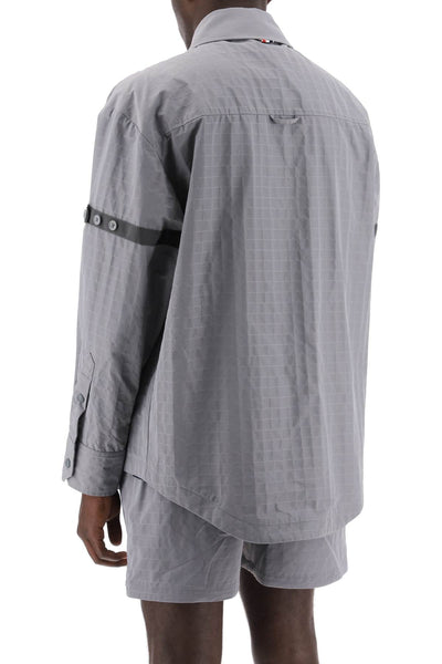 nylon ripstop overshirt in MJO165OF0496 LT GREY