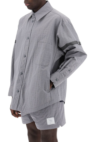 nylon ripstop overshirt in MJO165OF0496 LT GREY