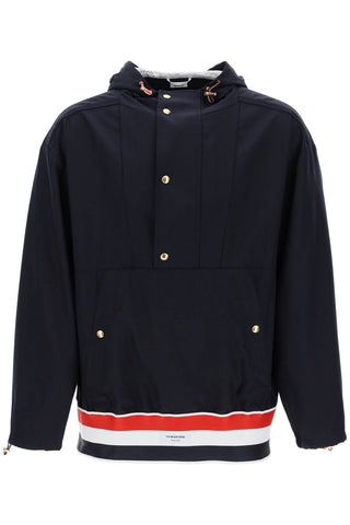 "lightweight wool anorak with tr MJO213A00626 NAVY
