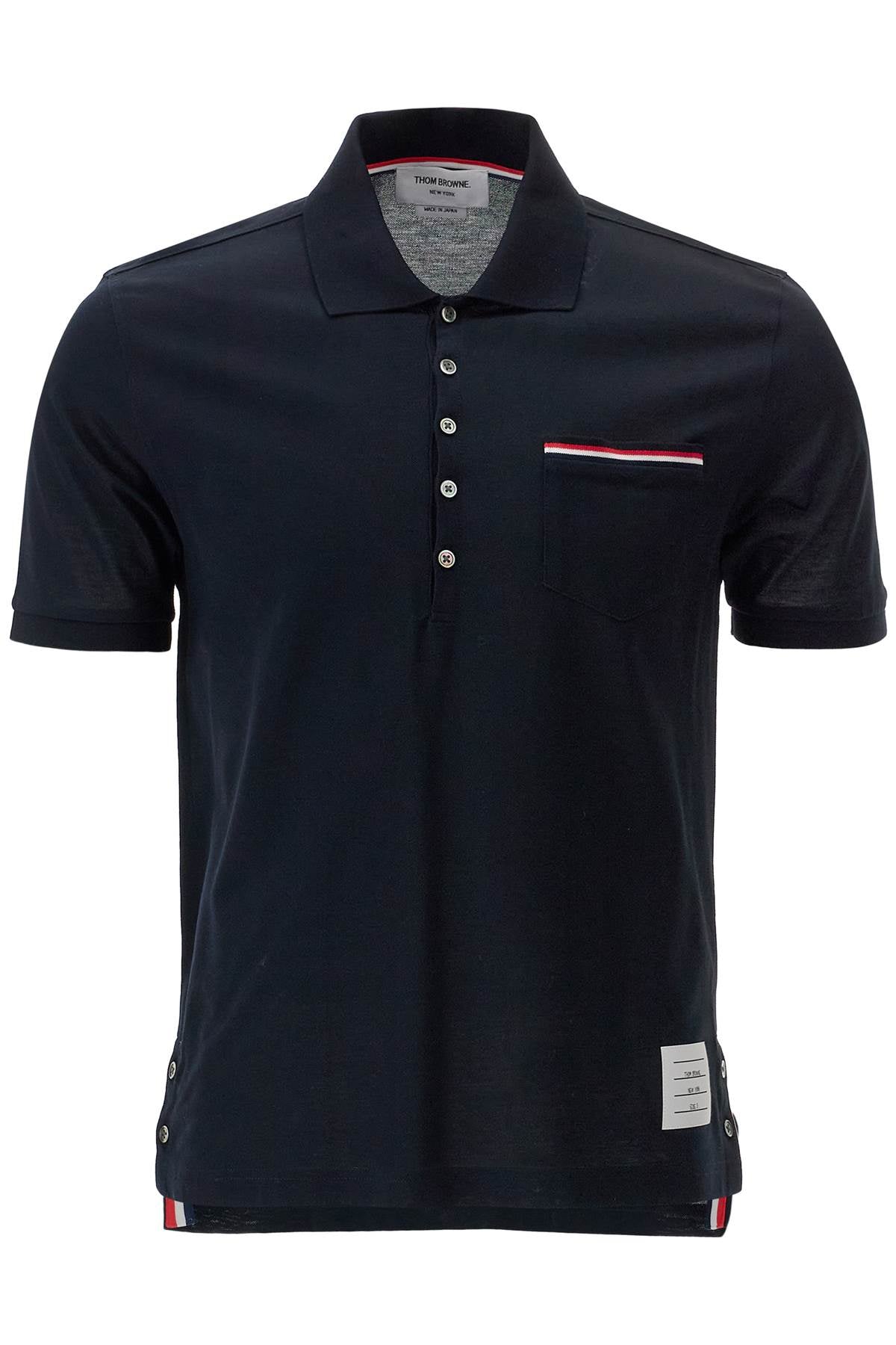 mercerized cotton polo shirt MJP022A 01455 NAVY