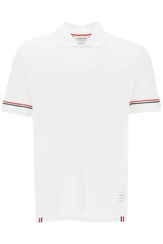 tricolor intarsia polo shirt MJP193AJ0129 WHITE