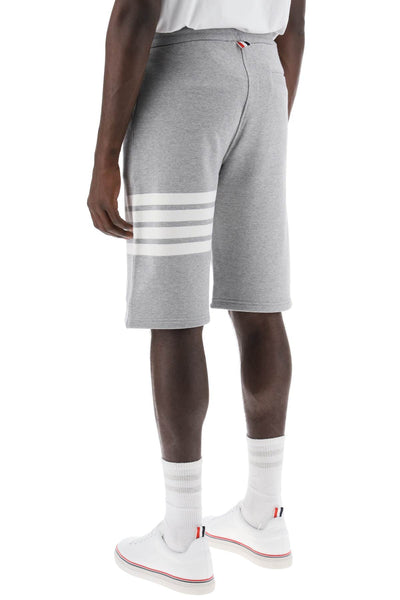 THOM BROWNE 4-bar sweat shorts MJQ012H 00535 LIGHT GREY | Italystation.com - Shop Now at italystation.com