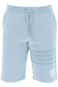 4-bar shorts in cotton knit MJQ161AJ0051 LIGHT BLUE