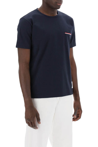 T-shirt con taschino RWB MJS010A 01454 NAVY