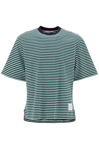 striped oversized jersey t-shirt MJS265A J0159 NAVYGREENWHITE