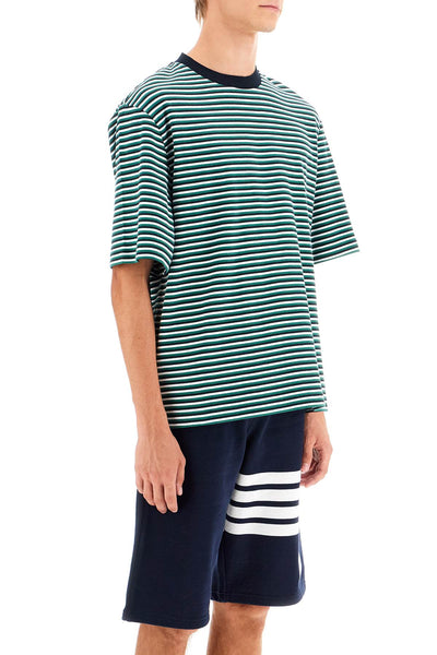 striped oversized jersey t-shirt MJS265A J0159 NAVYGREENWHITE