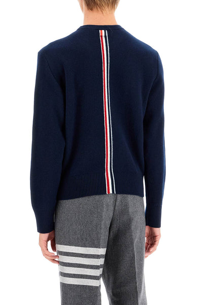 wool piqué crewneck pullover MKA518A Y1029 NAVY