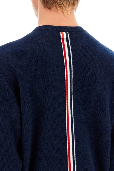 wool piqué crewneck pullover MKA518A Y1029 NAVY