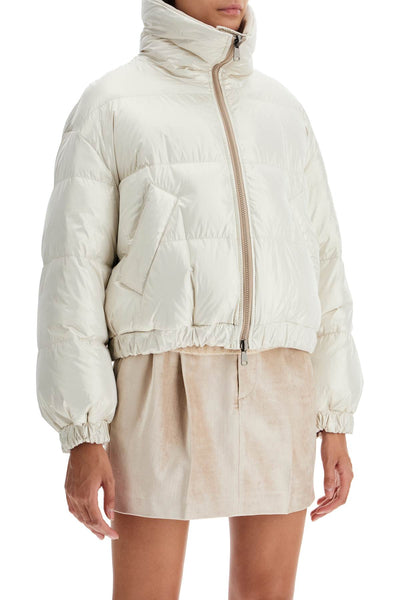 "sparkling canvas down jacket with mon ML1597927 PLATINO