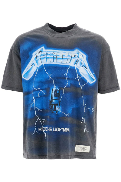 vintage gray cotton t-shirt metallica ride the lightning 40th anniversary MLM4356 VINTAGE GREY