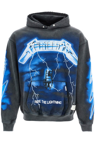 vintage gray cotton hoodie metallica ride the lightning MLM4372 VINTAGE GREY