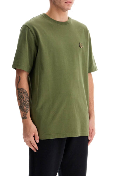 bold fox head t-shirt MM00127KJ0118 MILITARY GREEN