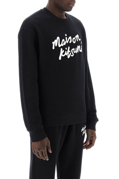crewneck sweatshirt with logo MM00301KM0307 BLACK WHITE