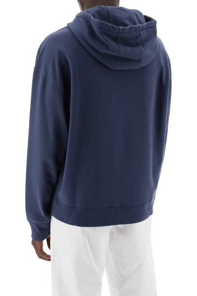 hooded sweatshirt with embroidered logo MM00707KM0001 INK BLUE