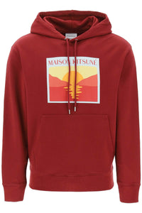 hooded sweatshirt with graphic print MM00712KM0129 SUNDOWN RED